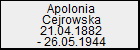 Apolonia Cejrowska